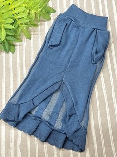 Vestido de Tricô Belinha Azul Jeans para cachorro e gato - comprar online