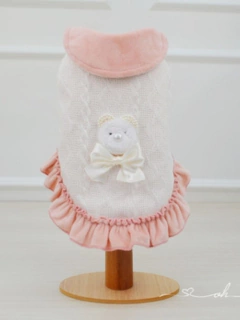 Casaco Ursa Pérolas Salmão para cachorro e gato na internet