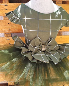Vestido de Festa Grid Natal Verde para Cachorro e Gato na internet