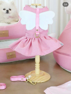 Vestido Lady Anjinho Rosa para cachorro (acompanha guia) - comprar online