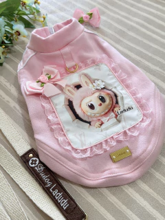Moletom Labubu Rosa Bebê para cachorro e gato - comprar online