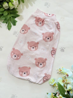 Blusa em Malha Ursinho Bege para cachorro e gato