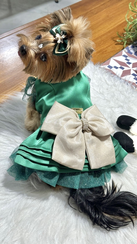 Vestido Natal Lovely Verde para cachorro e gato - comprar online