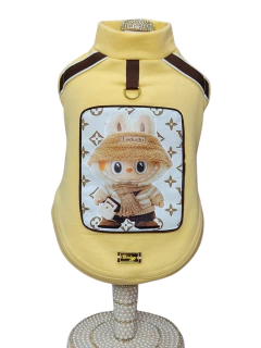Moletom Labubu Amarelo para cachorro e gato