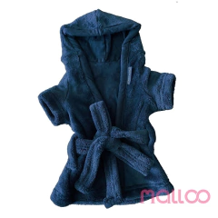 Roupão Azul Marinho Forrado para cachorro e gato - Estilo de Vida Pet