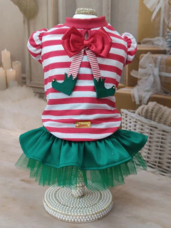 Baby Look Natal Encanto Elfa para cachorro e gato - comprar online