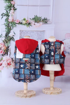 Colete Jeans Star para cachorro e gato