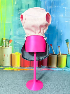 Vestido Mini Saia Jeans Rainbow para cachorro e gato - Estilo de Vida Pet