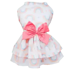 Vestido Arco Íris ara cachorro