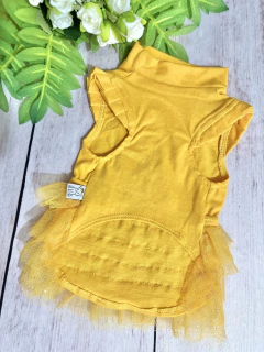 Regatinha Bela Amarela com Tutu para cachorro e gato na internet