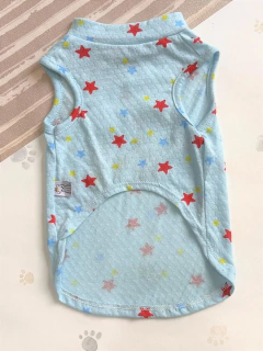 Camiseta Regatinha Azul Estrelas para cachorro e gato na internet
