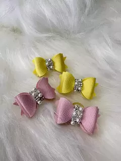 Kit Laços Lonita Luxo com aplique para cachorro e gato