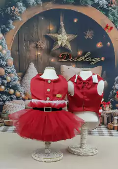 Fraque Natal Noel Vermelho para cachorro e gato - Estilo de Vida Pet