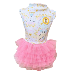 Regatinha Unicórnio Candy com Tutu para cachorro e gato - Estilo de Vida Pet