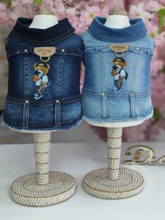Jaqueta Jeans Urso Teddy para cachorro e gato - Estilo de Vida Pet