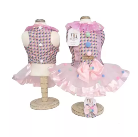 Fantasia Pet - Vestido Palhacinha para cachorro e gato