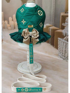 Peitoral Encanto Verde Fêmea para cachorro