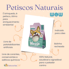 Petisco Natural Bolinha Comestível para cães Weggs sabor lombinho com curcuma - comprar online