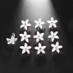 Mini Presilha Flor Branca para cachorro - Estilo de Vida Pet