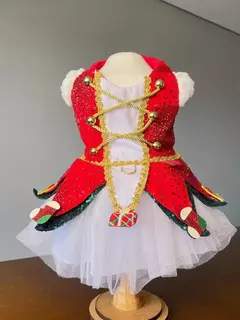 Vestido Natal Soldadinha de Chumbo para cachorro e gato