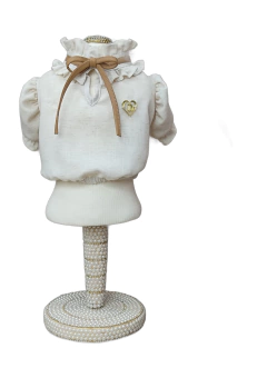 Blusa Cropped Love Linho Caramelo para cachorro e gato - Estilo de Vida Pet