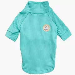 Camiseta Canelada Verde Tiffany para cachorro e gato - loja online