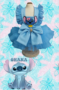 Vestido Stitch Azul para cachorro e gato na internet