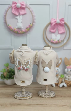 Baby Look Camel Páscoa Coelha para cachorro e gato - Estilo de Vida Pet