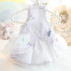 Vestido Ursinho Voal Lilás para cachorro e gato - comprar online