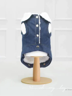 Casaco Jeans Pelúcia Alpaca para cachorro e gato - comprar online