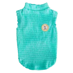 Camiseta Regata Anarruga Verde com Proteção UV para cachorro