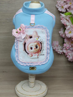 Moletom Labubu Azul Bebê para cachorro e gato na internet