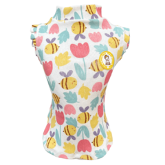 Camiseta Regatinha Flores Coloridas e Abelhinhas para cachorro e gato - loja online