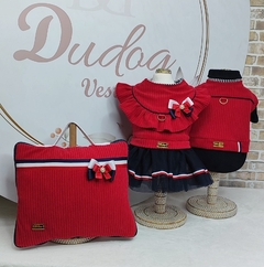 Manta Térmica Bolsa Veludo Vermelho Dudog Vest para cachorro e gato na internet