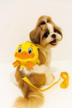 Peitoral Mochila Patinho Amarelo para cachorro e gato - Estilo de Vida Pet