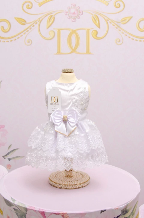 Vestido de Noivinha para cachorro e gato