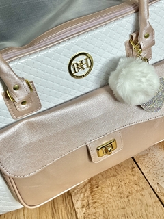 Bolsa de Transporte e Passeio Off White e Rose Para Cachorro e Gato na internet