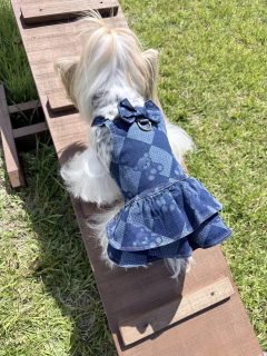 Salopete Jeans Teddy para cachorro e gato - loja online