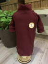 Camiseta Canelada Marsala para cachorro e gato