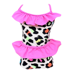 Maiô de Praia Oncinha Colorida para cachorro