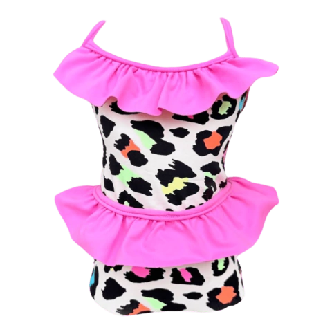 Maiô de Praia Oncinha Colorida para cachorro