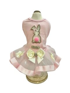 Vestido Páscoa Coelho Rosa para cachorro e gato - loja online