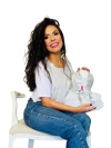 T-Shirt Glam Adulta Prata (Tal Mãe)