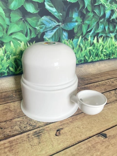 Bebedouro Pet Vida Mansa Alumínio Branco - Capac 1,4L