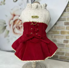 Vestido Delicate Espartilho Vermelho para cachorro e gato - comprar online