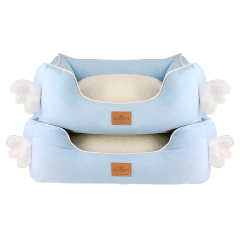 Cama Elegance Anjinho Azul para cachorro e gato - TAM M
