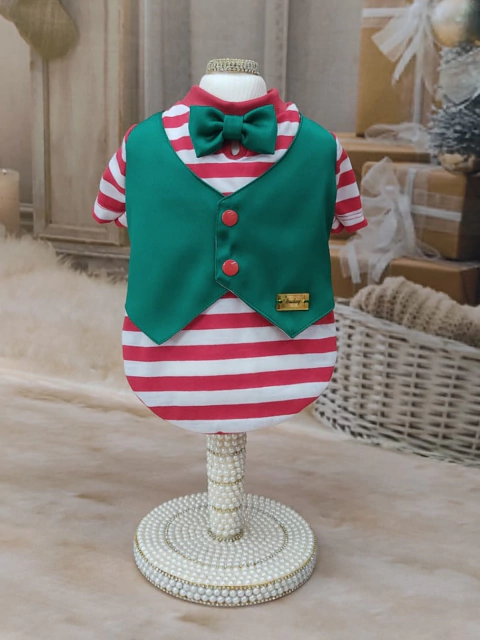 Camiseta Natal Encanto Elfo para cachorro e gato