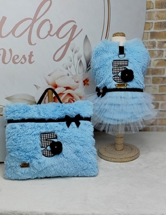 Manta Térmica Bolsa Pelúcia Azul Five Dudog Vest para cachorro e gato na internet