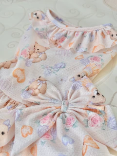 Vestido Laço Ursinho Love Rosa Bebê para cachorro e gato - comprar online