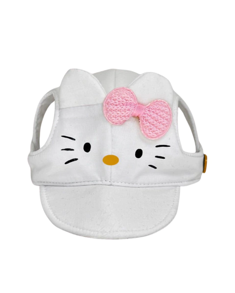 Boné Hello Kitty Branco para cachorro